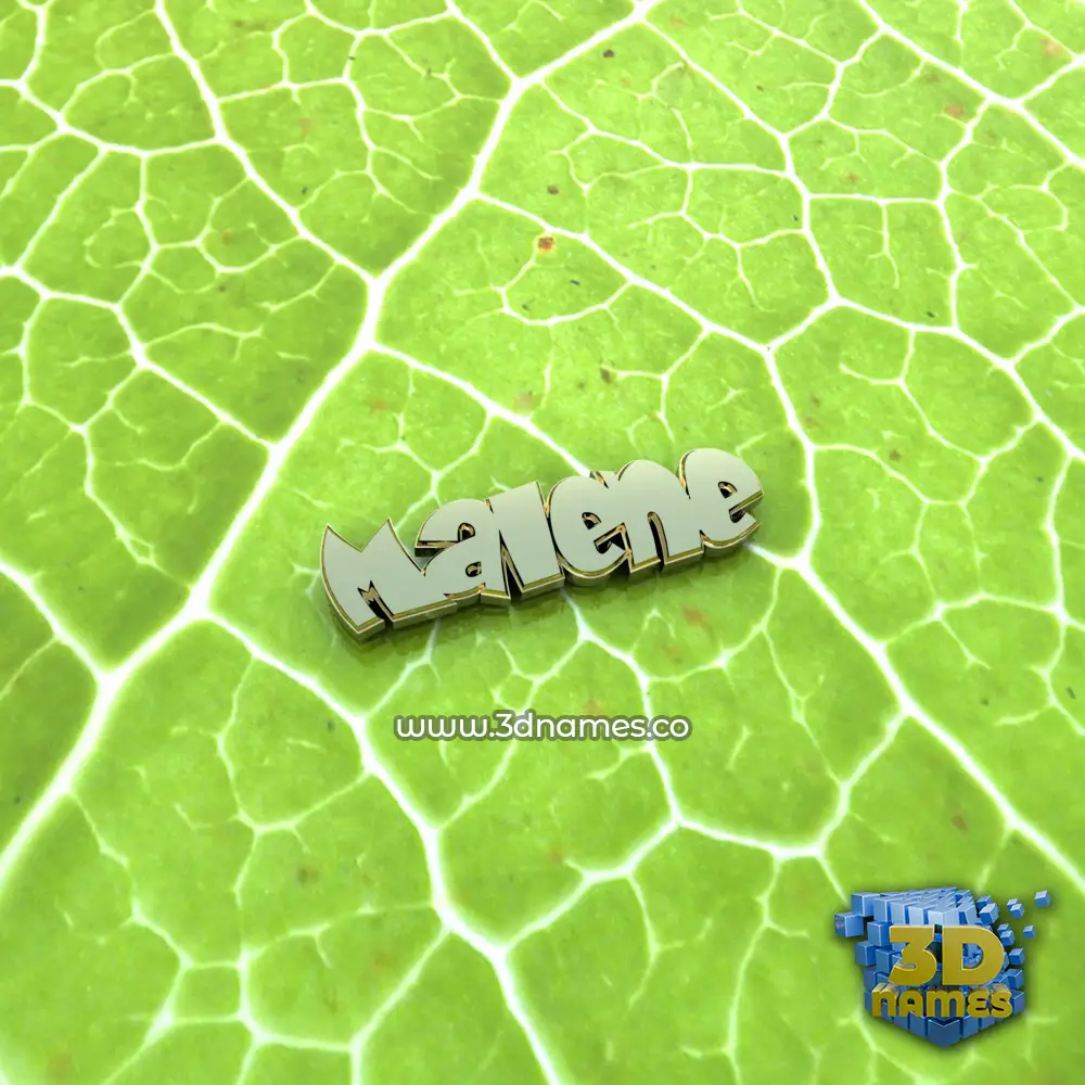 malene in Gold Leaf style - 3D name wallpaper