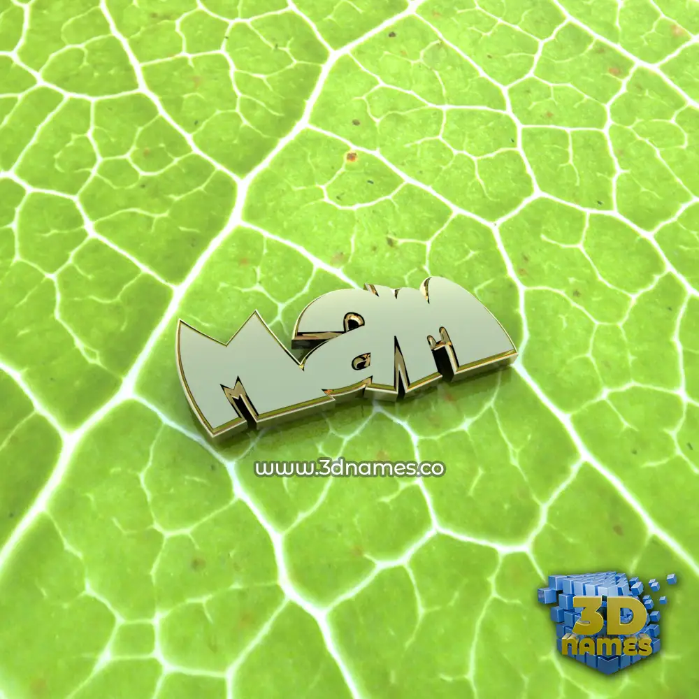 mam in Gold Leaf style - 3D name wallpaper