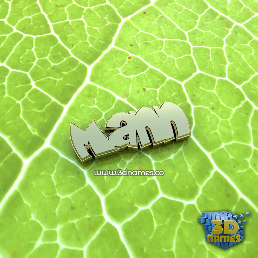 mann in Gold Leaf style - 3D name wallpaper