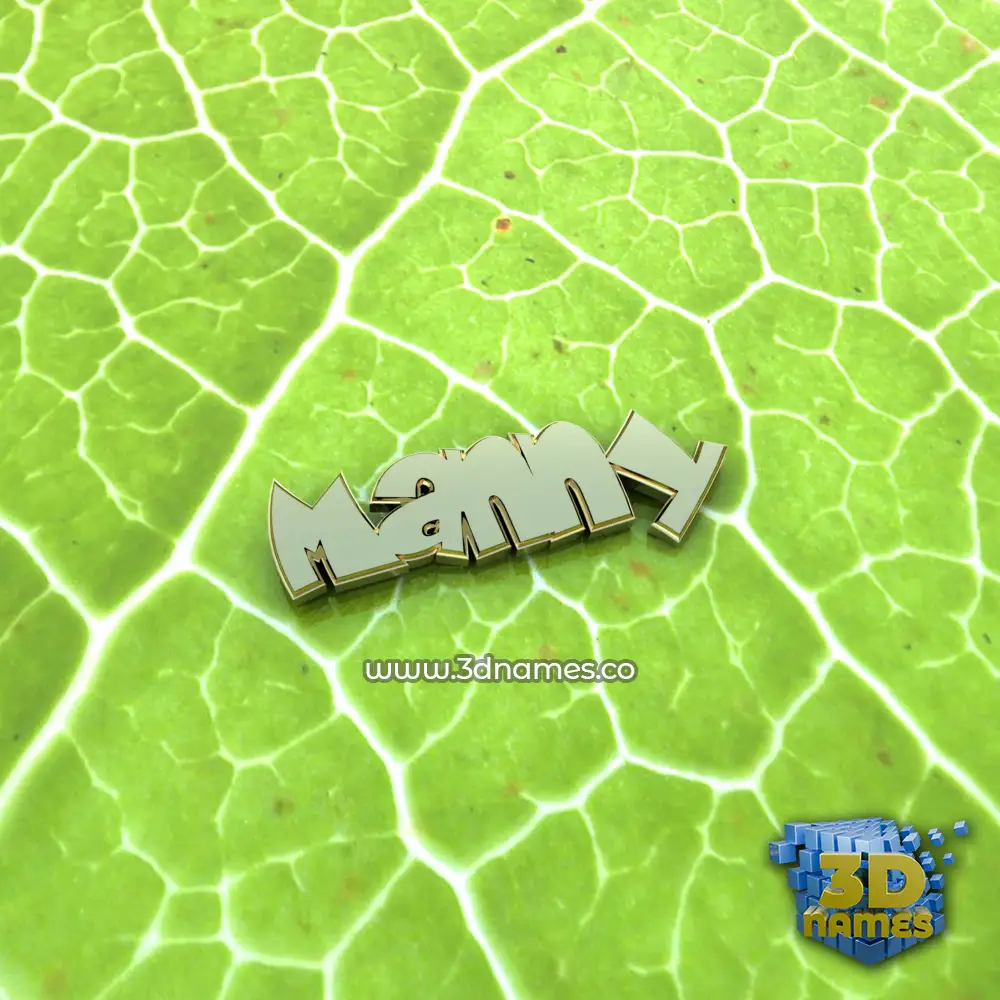 manny in Gold Leaf style - 3D name wallpaper