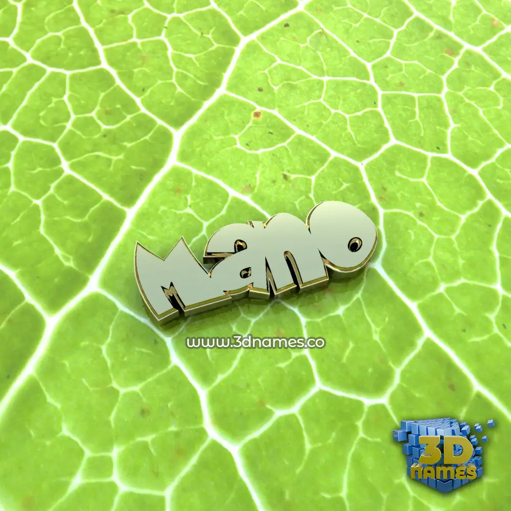 mano in Gold Leaf style - 3D name wallpaper