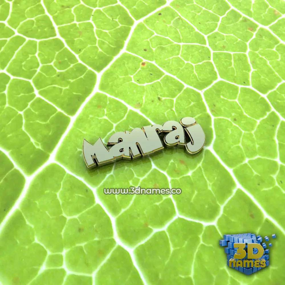 manraj in Gold Leaf style - 3D name wallpaper