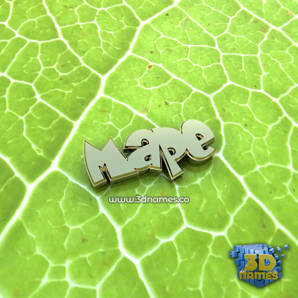 mape in Gold Leaf style - 3D name wallpaper