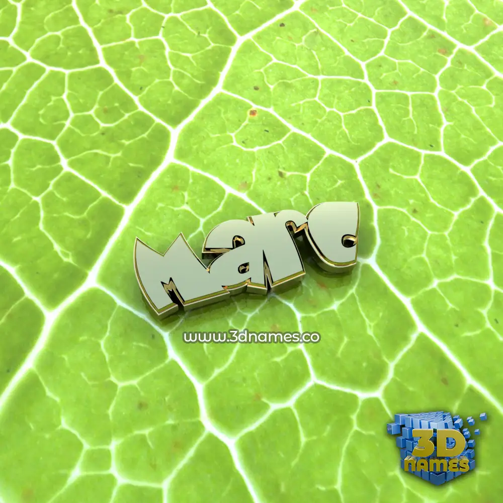 marc in Gold Leaf style - 3D name wallpaper