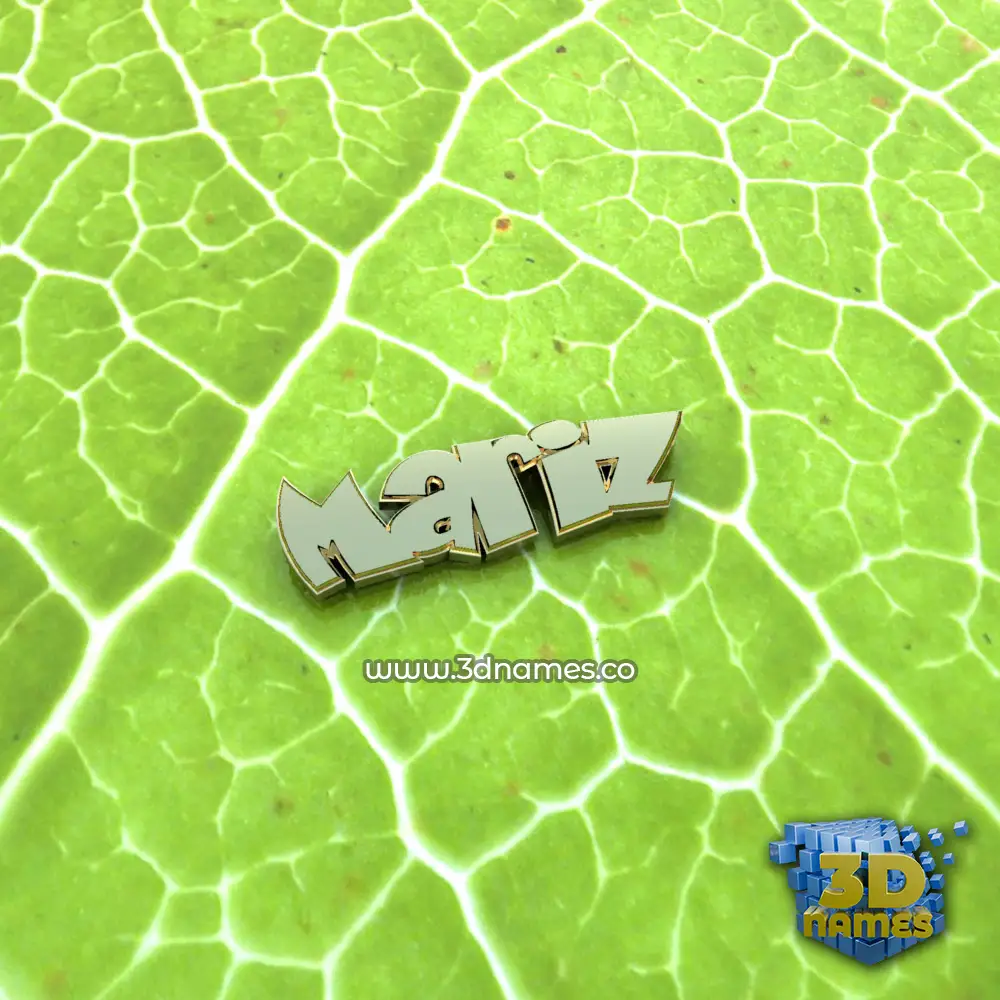 mariz in Gold Leaf style - 3D name wallpaper