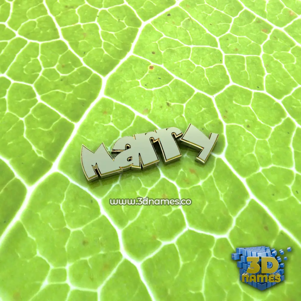 marry in Gold Leaf style - 3D name wallpaper