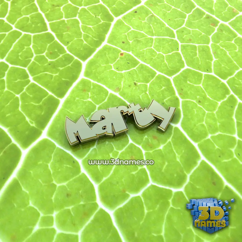 marty in Gold Leaf style - 3D name wallpaper