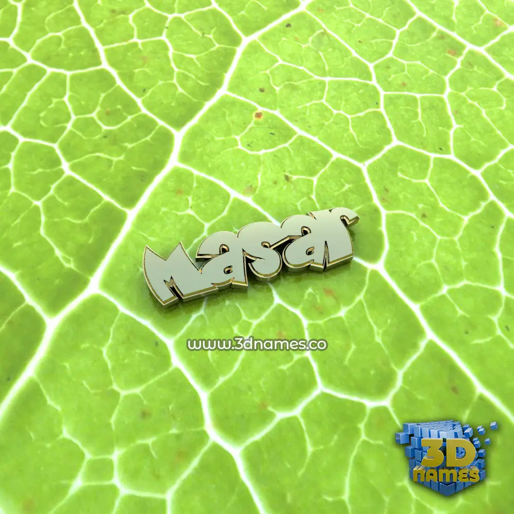 masar in Gold Leaf style - 3D name wallpaper