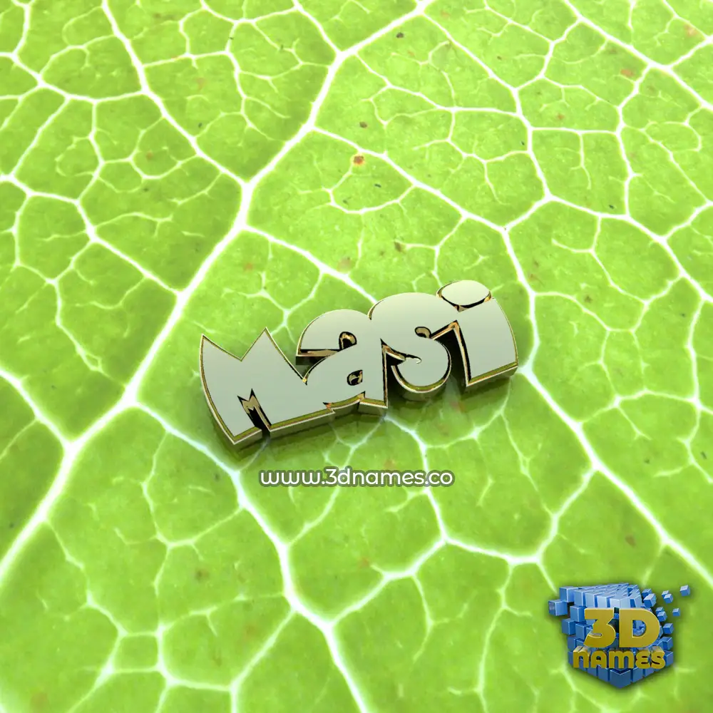 masi in Gold Leaf style - 3D name wallpaper
