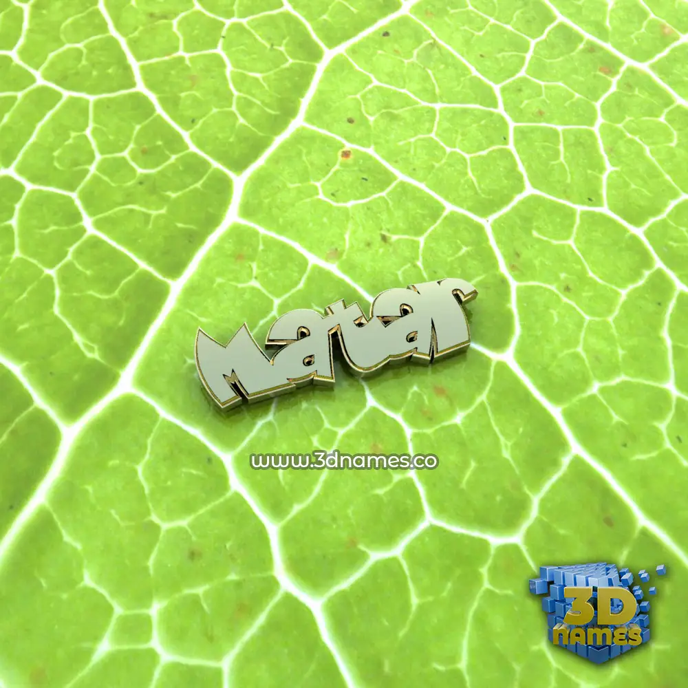 matar in Gold Leaf style - 3D name wallpaper