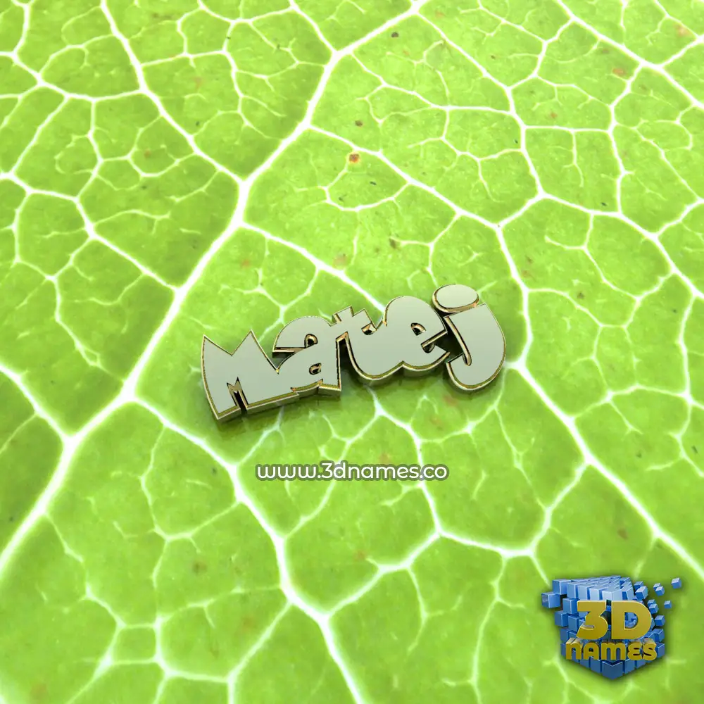 matej in Gold Leaf style - 3D name wallpaper