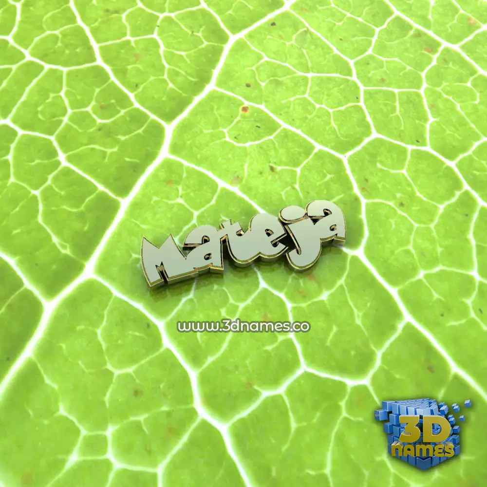 mateja in Gold Leaf style - 3D name wallpaper