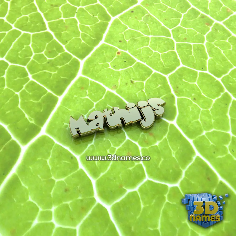mathijs in Gold Leaf style - 3D name wallpaper