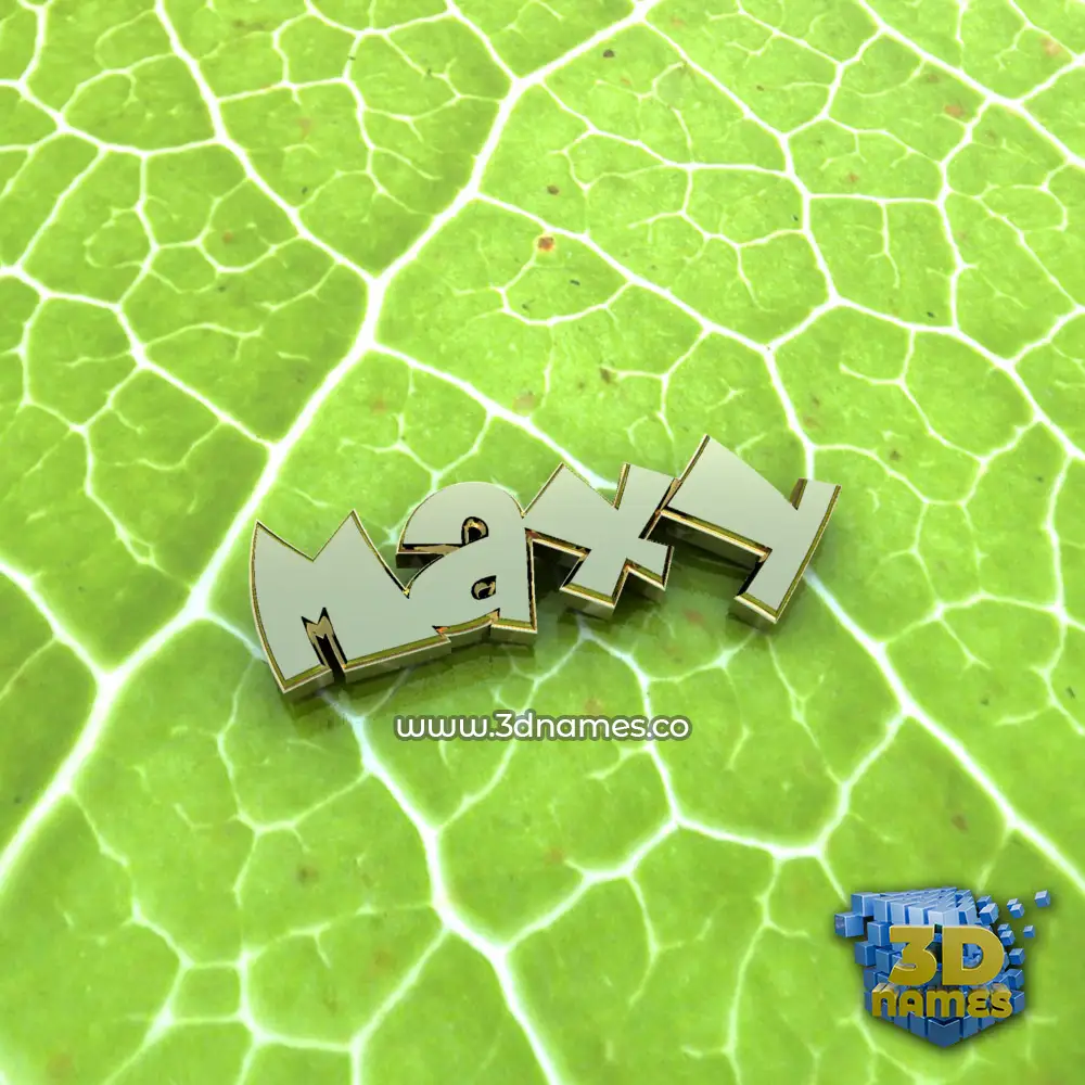 maxy in Gold Leaf style - 3D name wallpaper