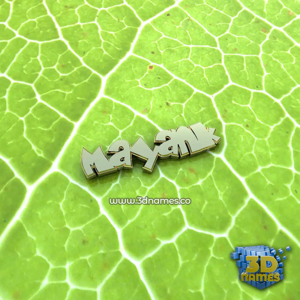 mayank in Gold Leaf style - 3D name wallpaper