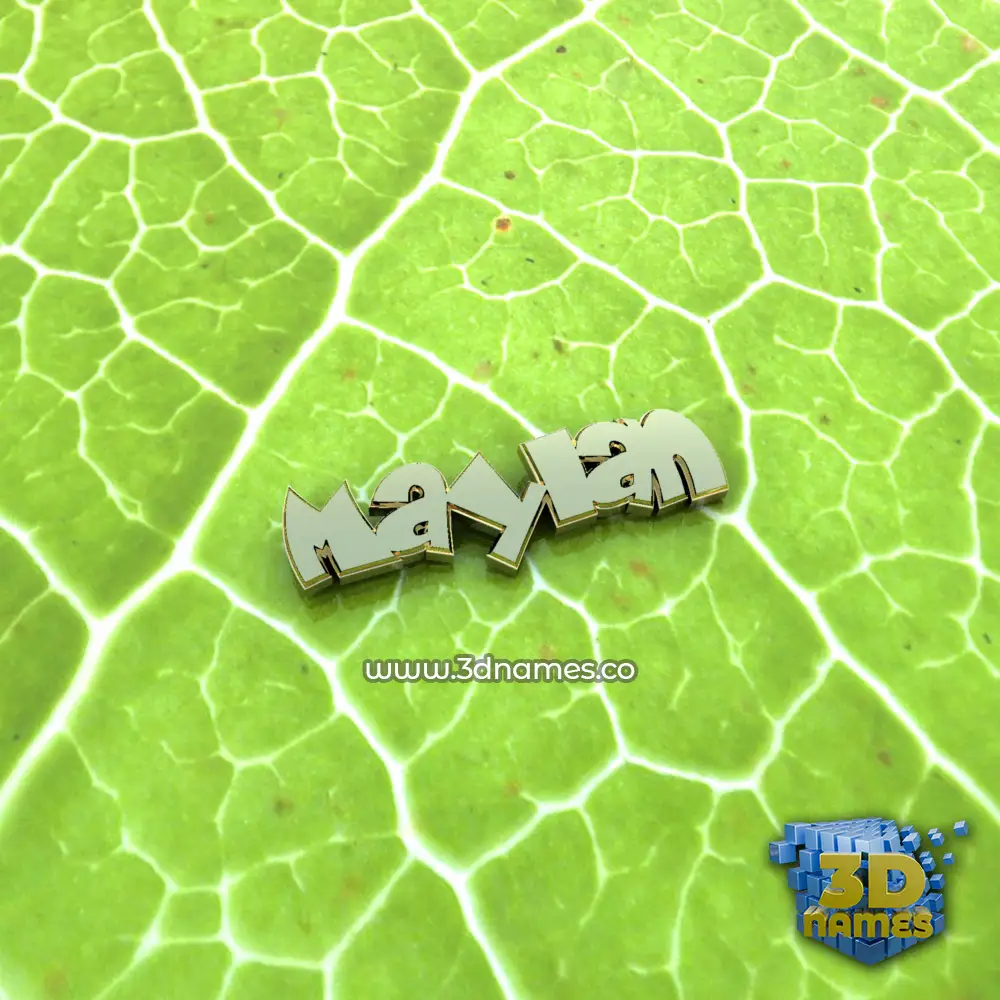 maylan in Gold Leaf style - 3D name wallpaper