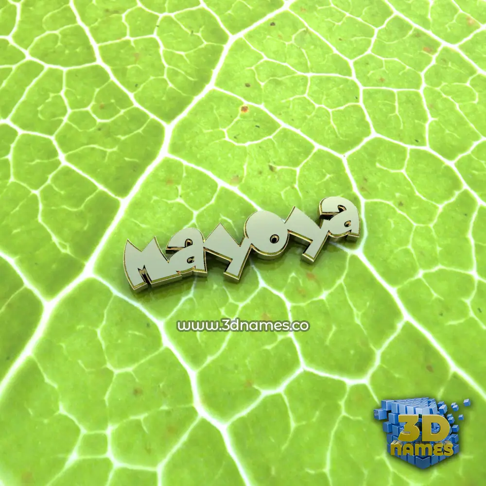 mayoya in Gold Leaf style - 3D name wallpaper