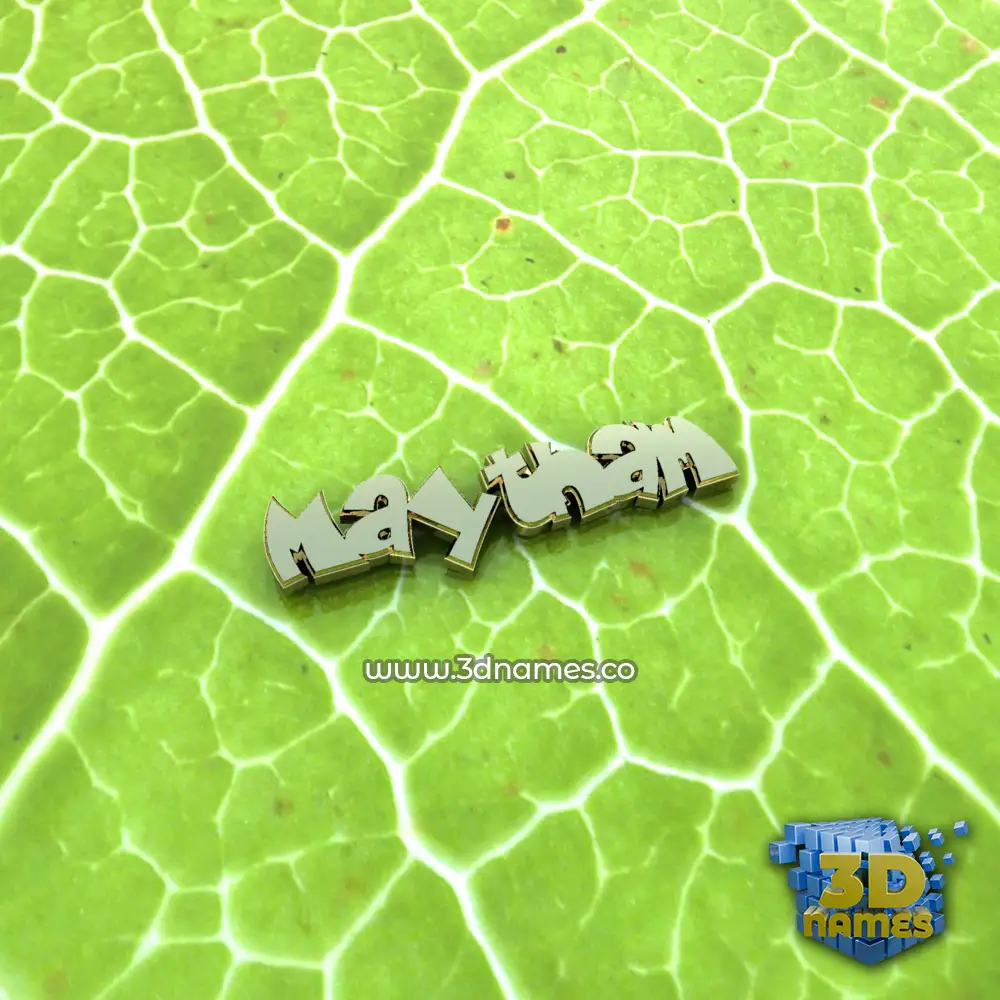 maytham in Gold Leaf style - 3D name wallpaper