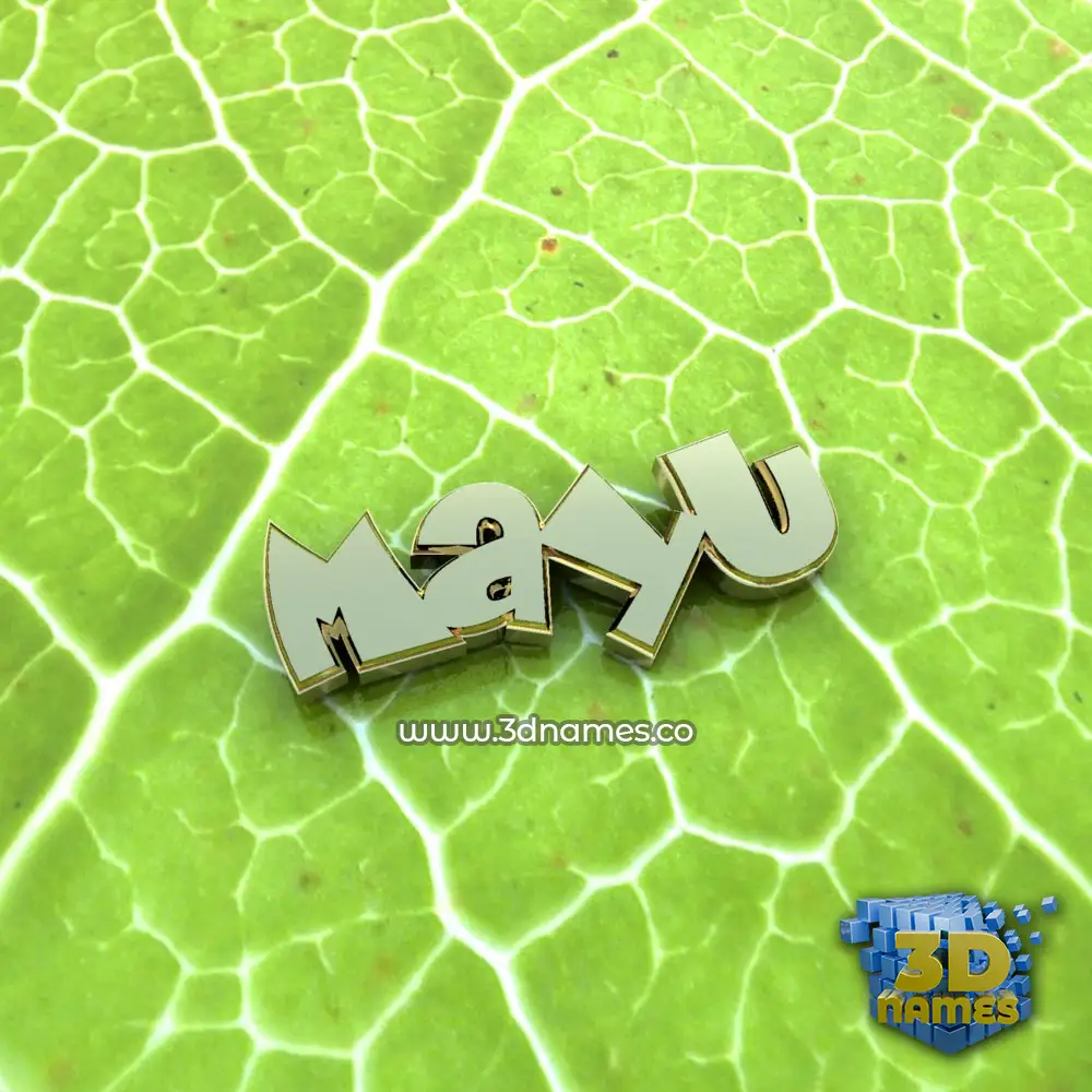 mayu in Gold Leaf style - 3D name wallpaper