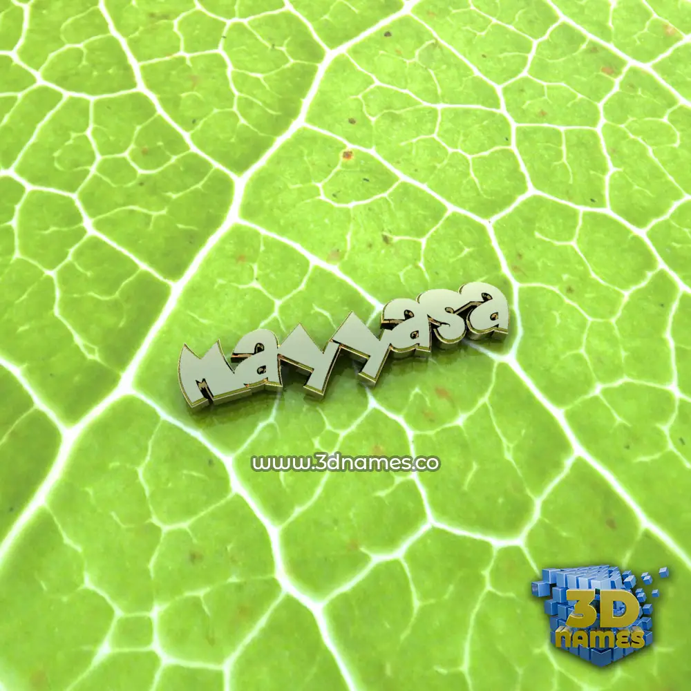 mayyasa in Gold Leaf style - 3D name wallpaper