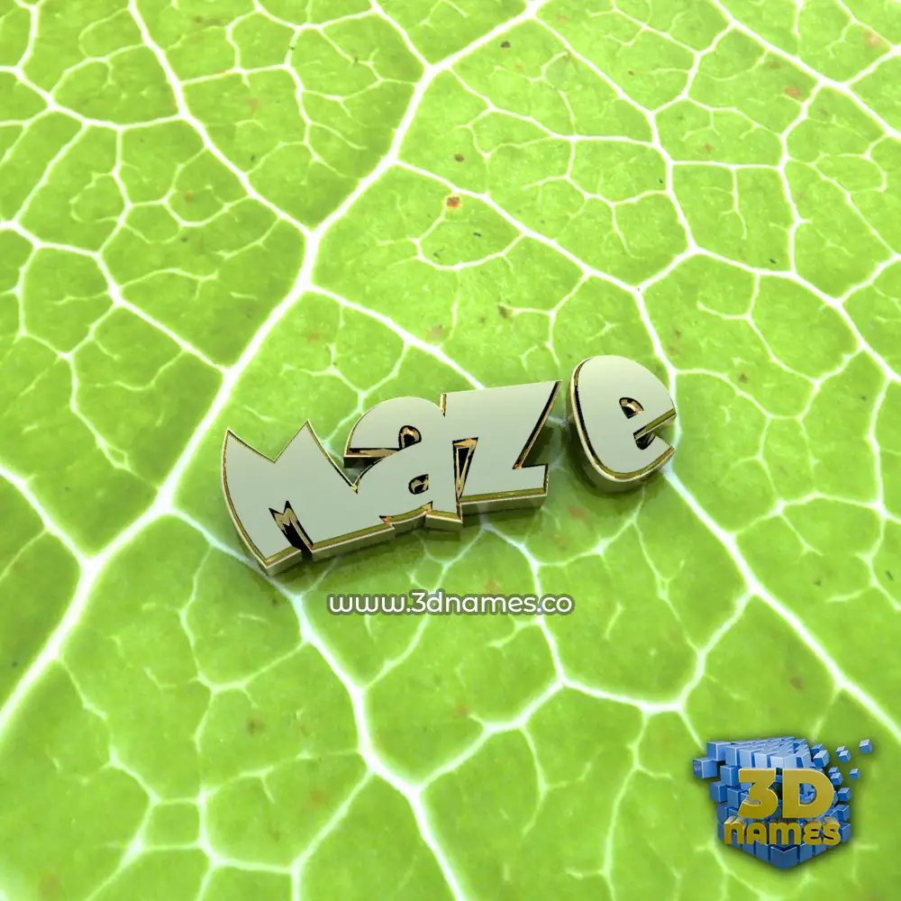 maze in Gold Leaf style - 3D name wallpaper
