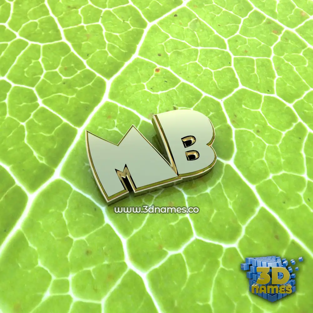 mb in Gold Leaf style - 3D name wallpaper