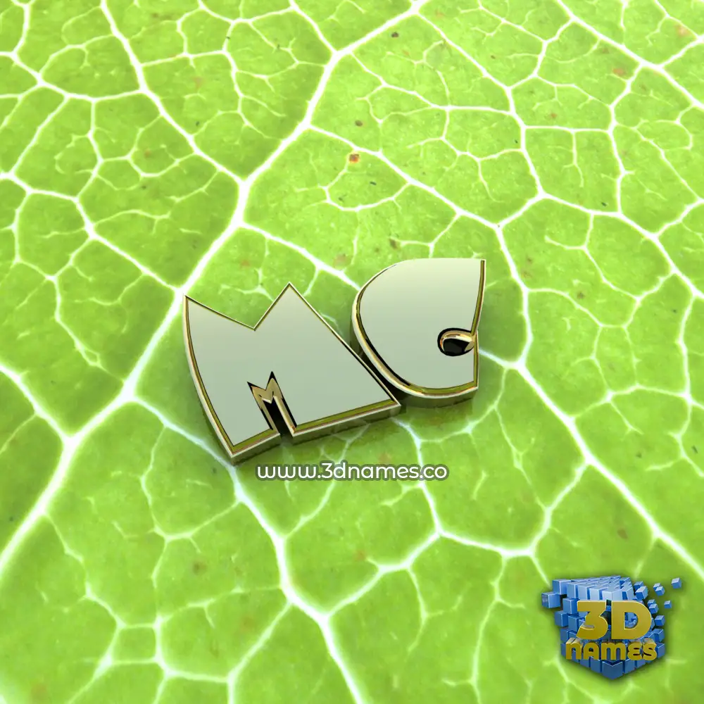 mc in Gold Leaf style - 3D name wallpaper