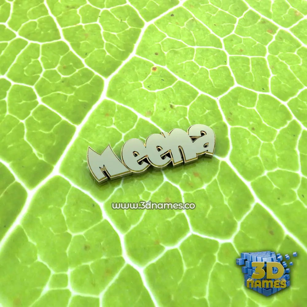meena in Gold Leaf style - 3D name wallpaper
