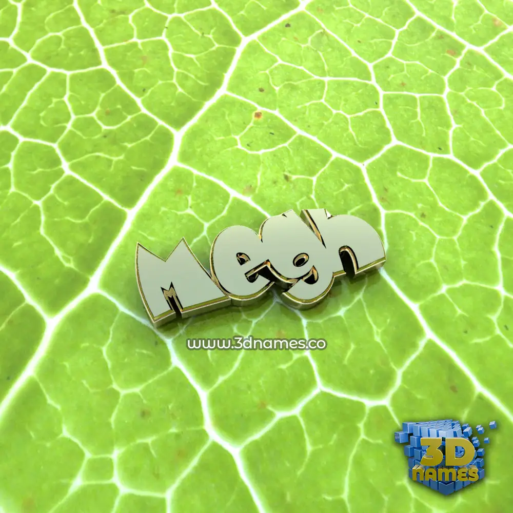 megh in Gold Leaf style - 3D name wallpaper