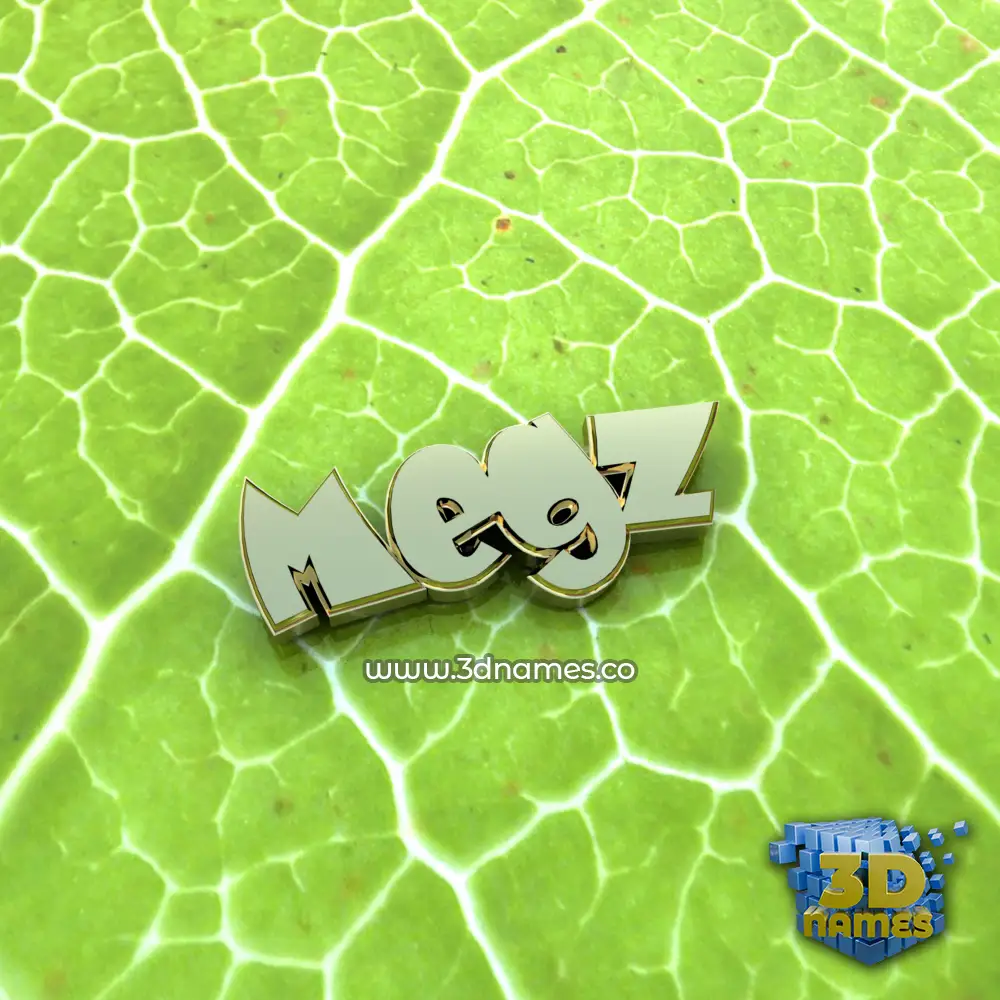 megz in Gold Leaf style - 3D name wallpaper
