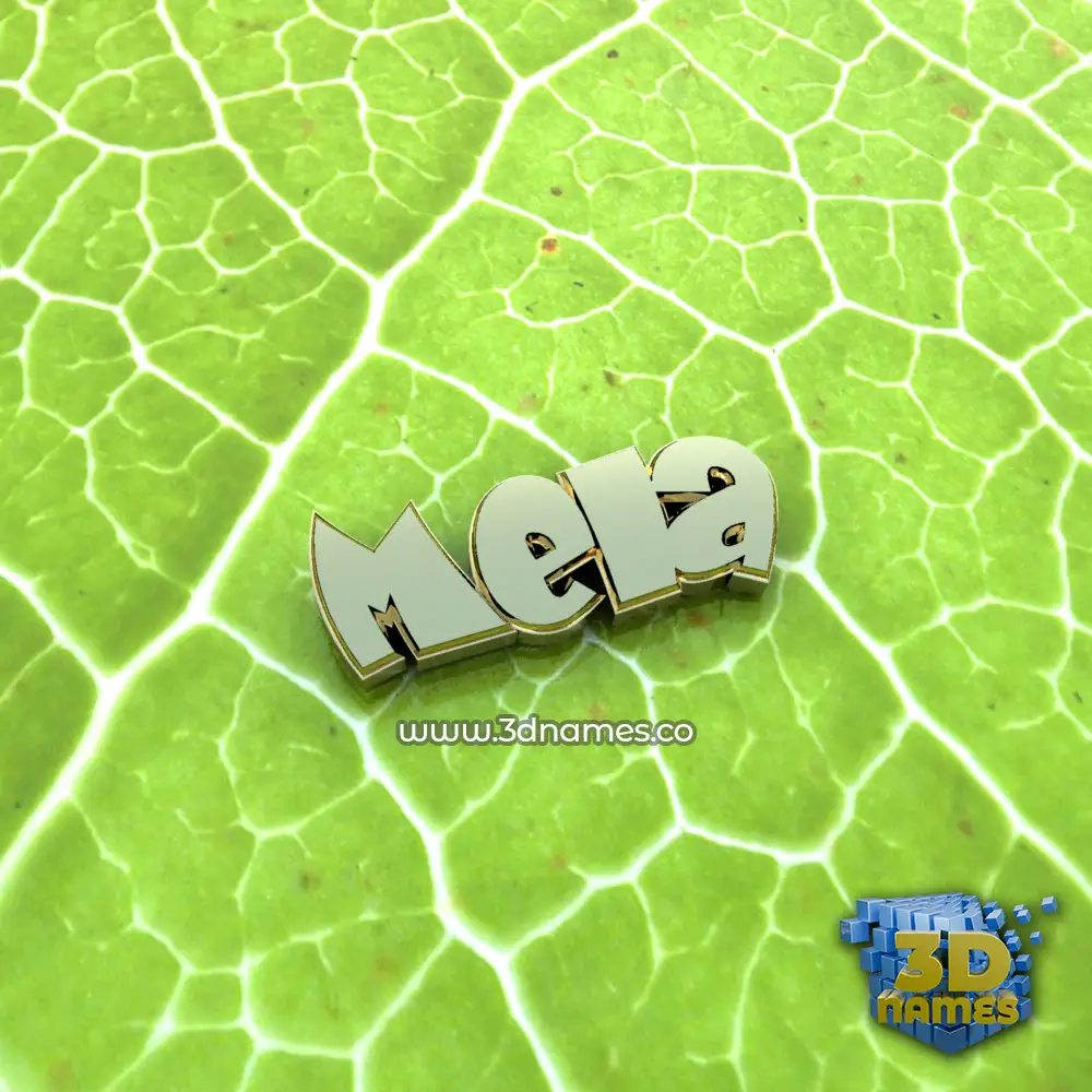 mela in Gold Leaf style - 3D name wallpaper
