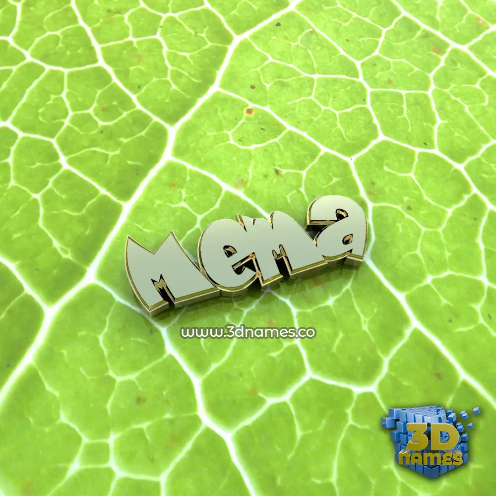 mema in Gold Leaf style - 3D name wallpaper