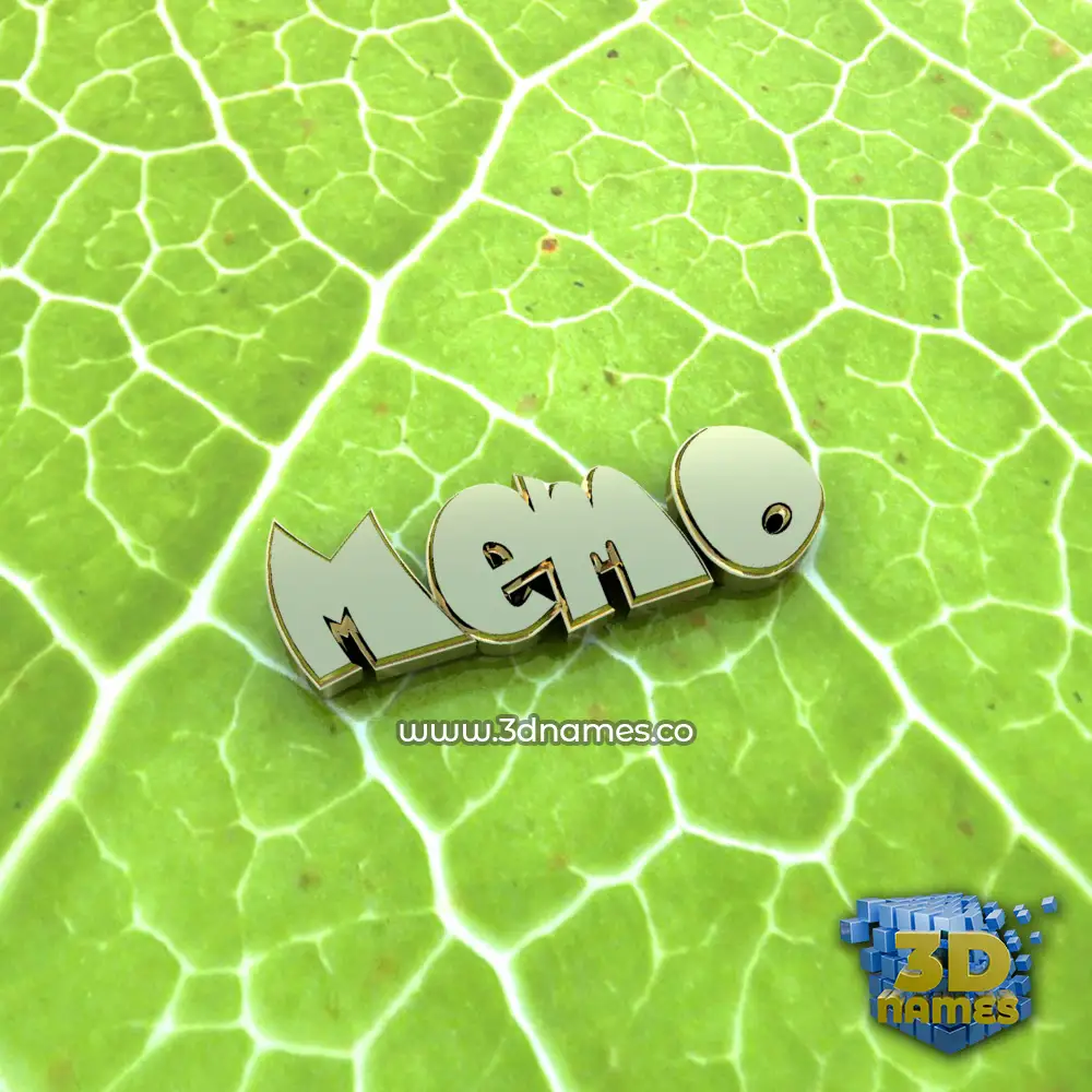 memo in Gold Leaf style - 3D name wallpaper