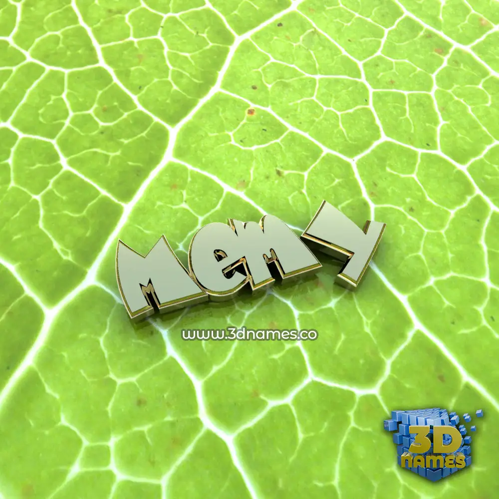 memy in Gold Leaf style - 3D name wallpaper