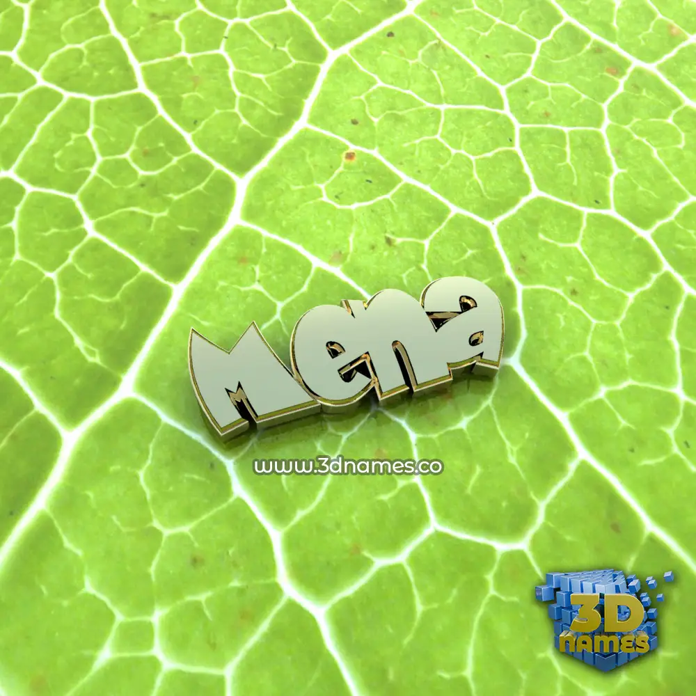 mena in Gold Leaf style - 3D name wallpaper