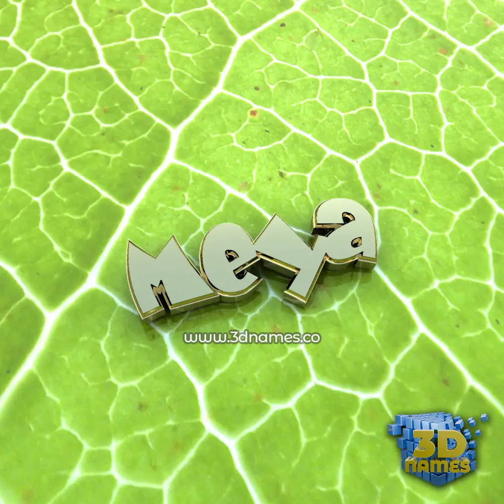 meya in Gold Leaf style - 3D name wallpaper