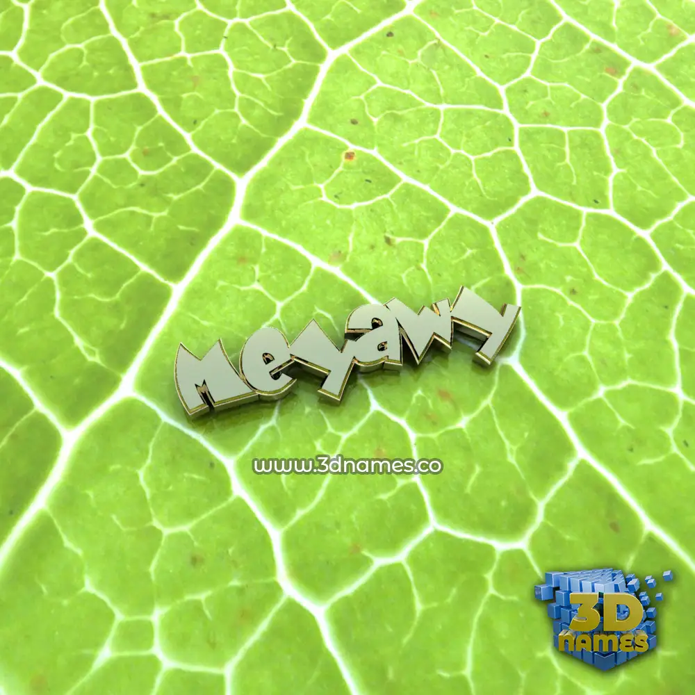 meyawy in Gold Leaf style - 3D name wallpaper