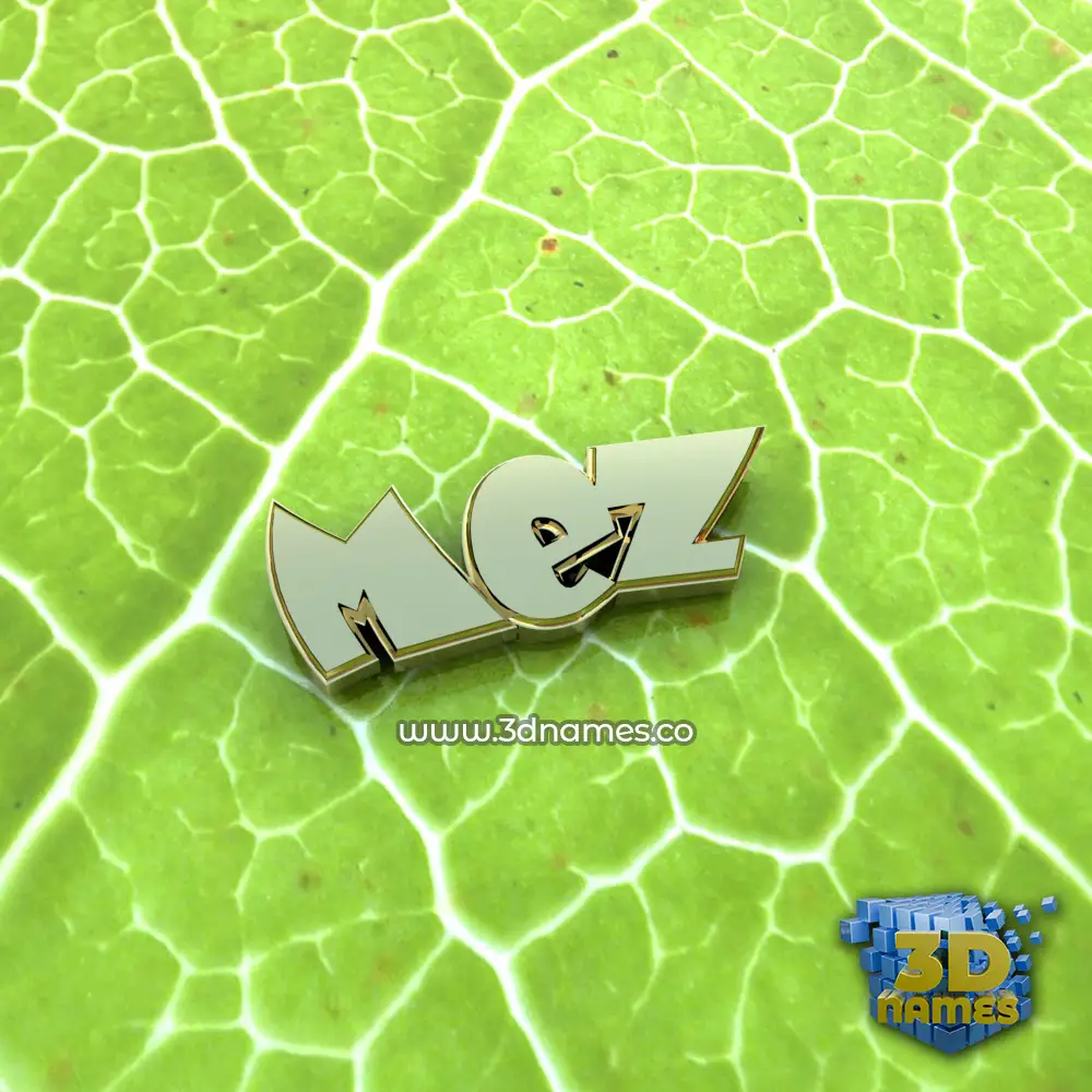 mez in Gold Leaf style - 3D name wallpaper