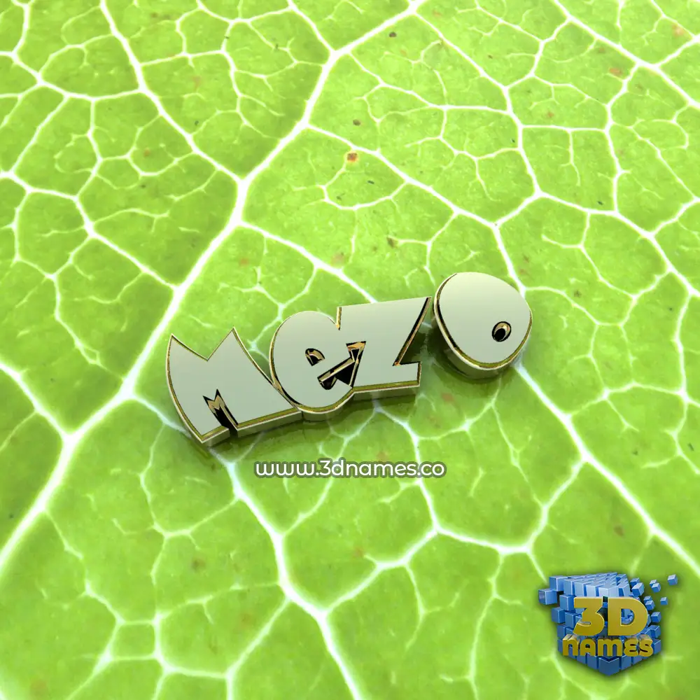 mezo in Gold Leaf style - 3D name wallpaper