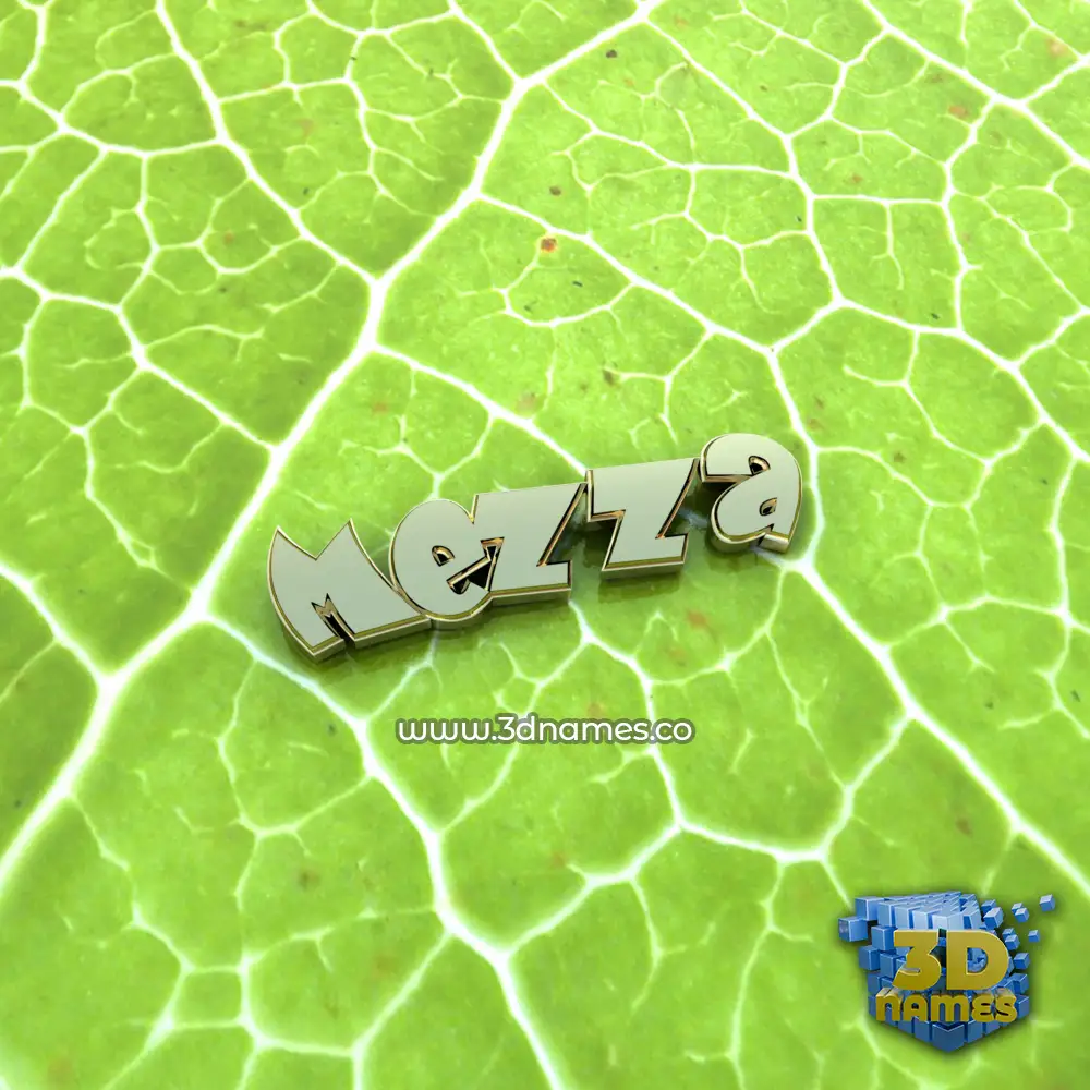 mezza in Gold Leaf style - 3D name wallpaper