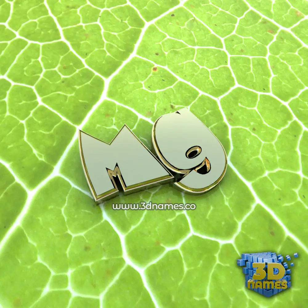 mg in Gold Leaf style - 3D name wallpaper