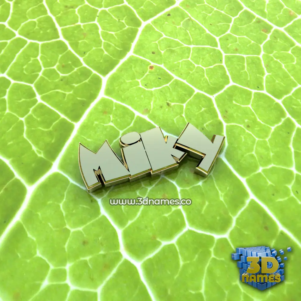 miky in Gold Leaf style - 3D name wallpaper