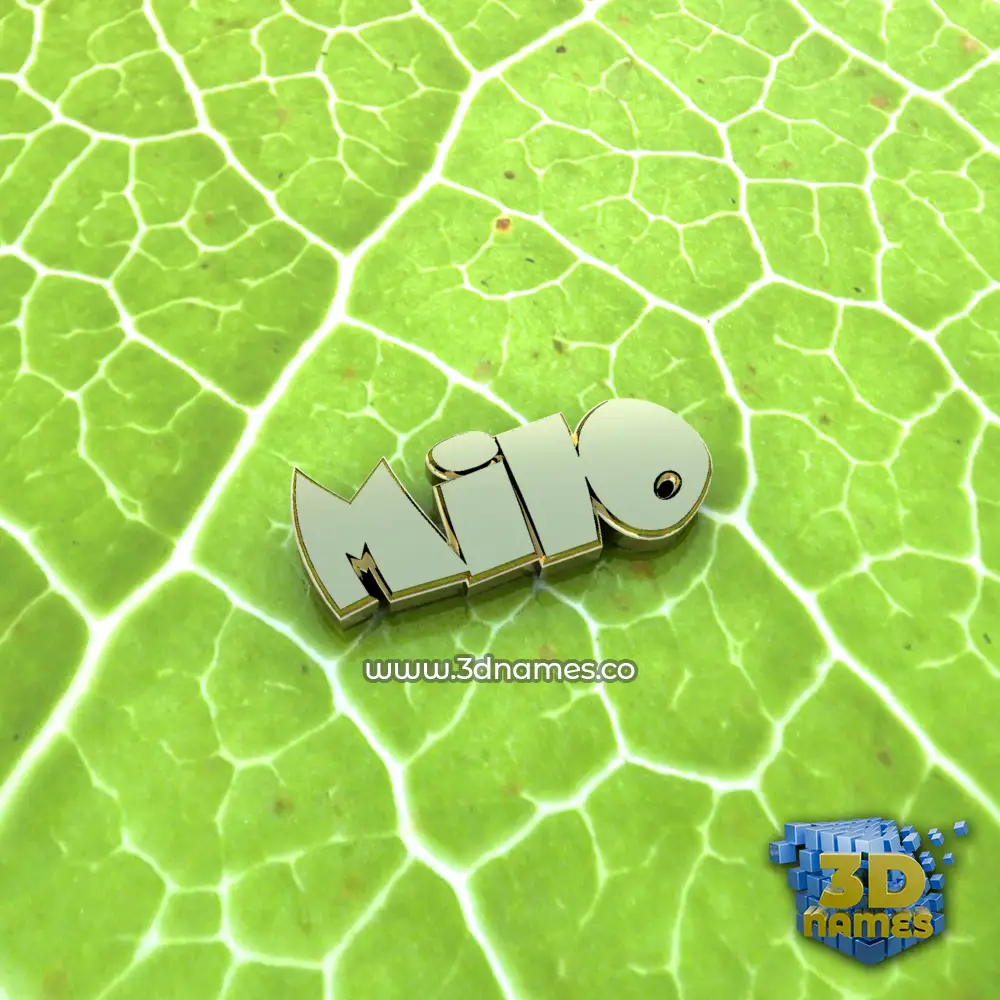 milo in Gold Leaf style - 3D name wallpaper