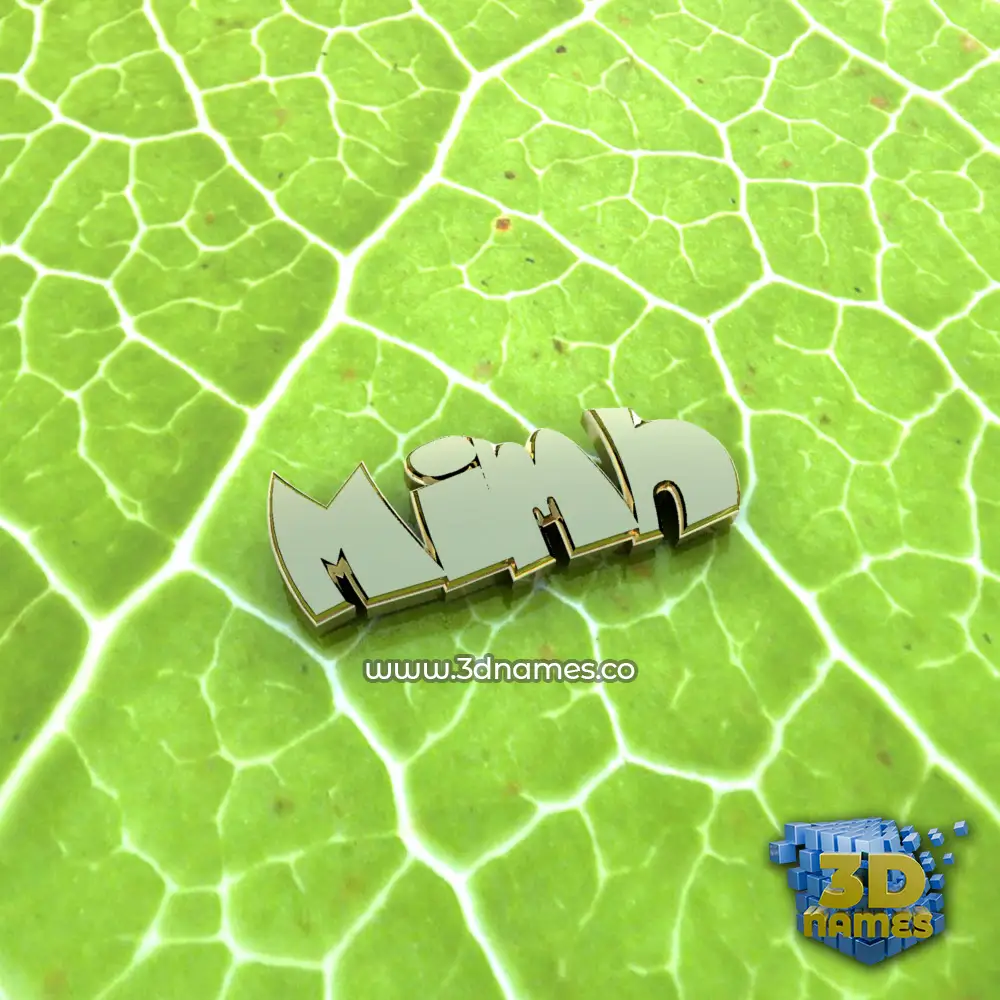 mimh in Gold Leaf style - 3D name wallpaper