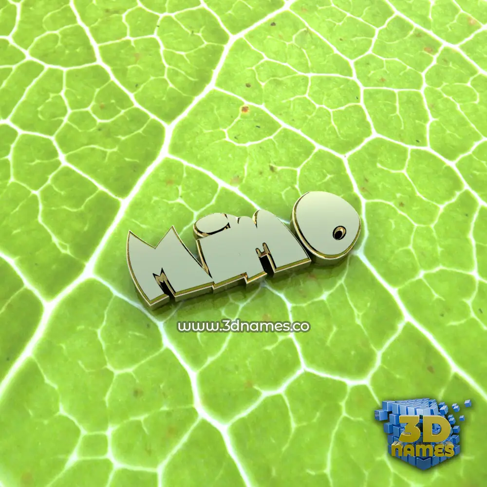 mimo in Gold Leaf style - 3D name wallpaper