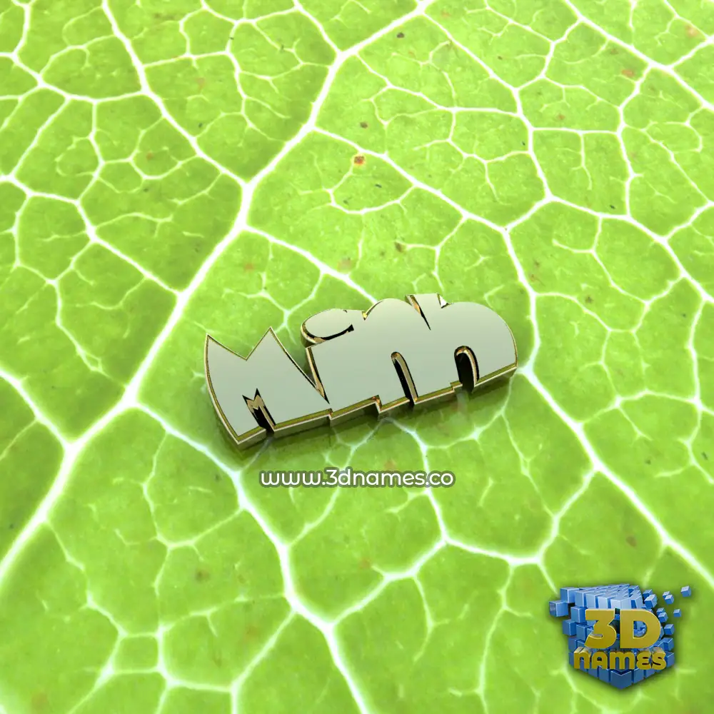 minh in Gold Leaf style - 3D name wallpaper