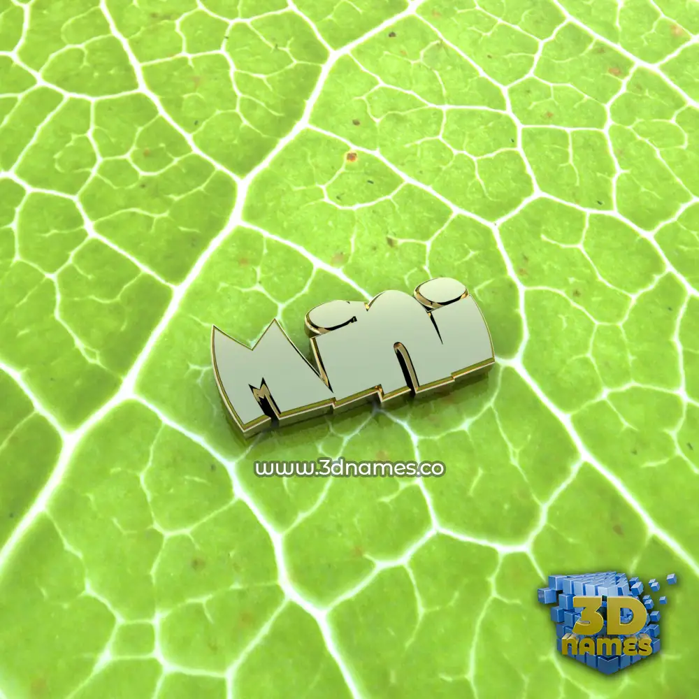 mini in Gold Leaf style - 3D name wallpaper