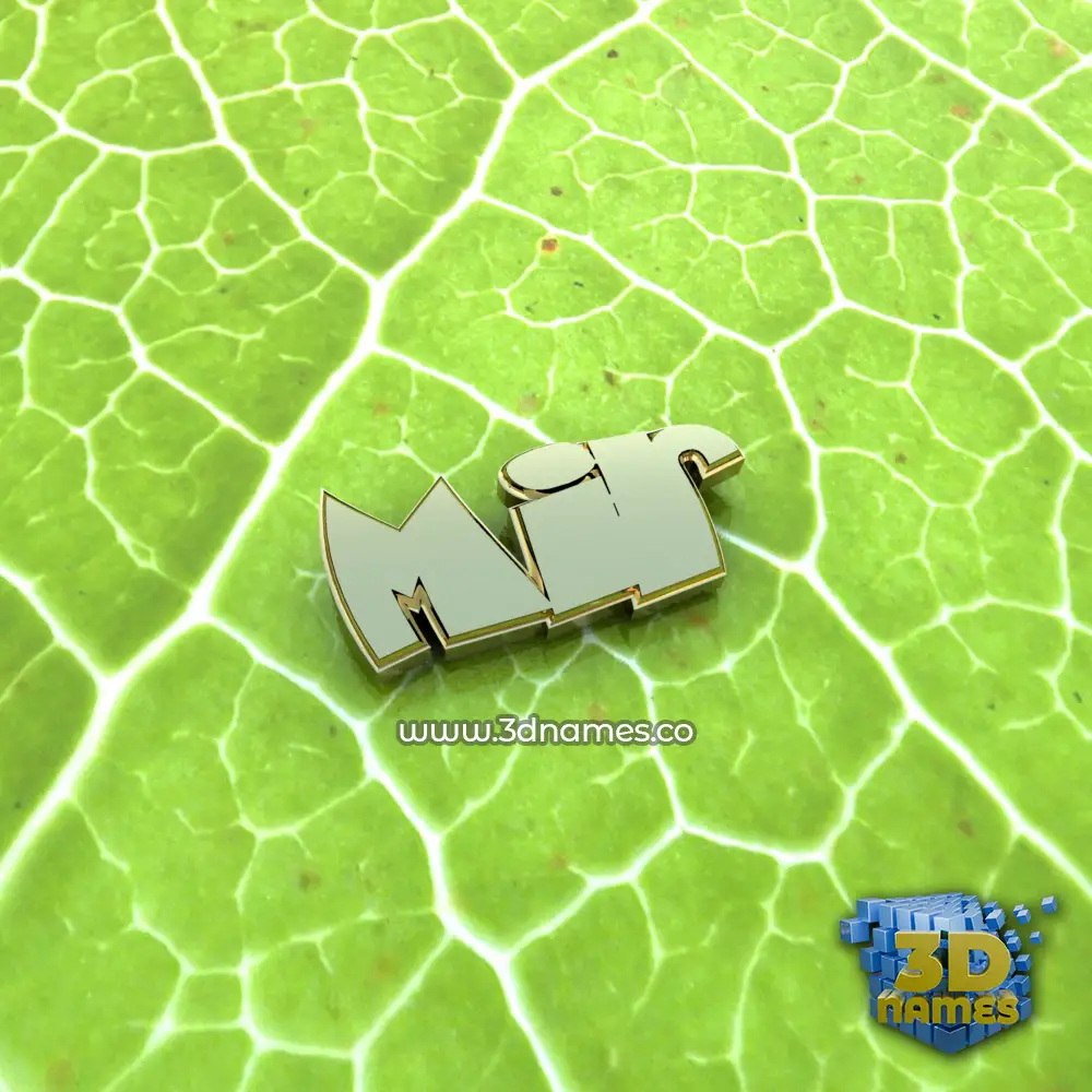 mir in Gold Leaf style - 3D name wallpaper