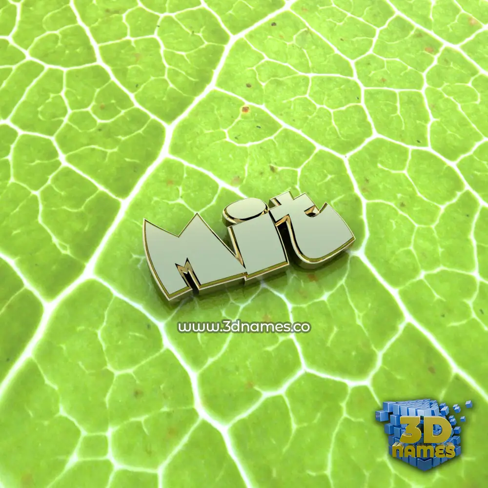 mit in Gold Leaf style - 3D name wallpaper