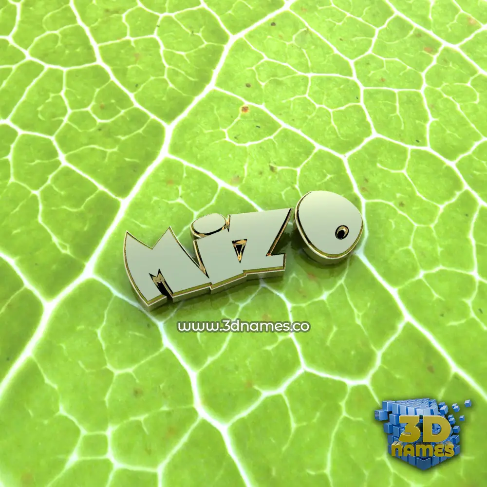 mizo in Gold Leaf style - 3D name wallpaper
